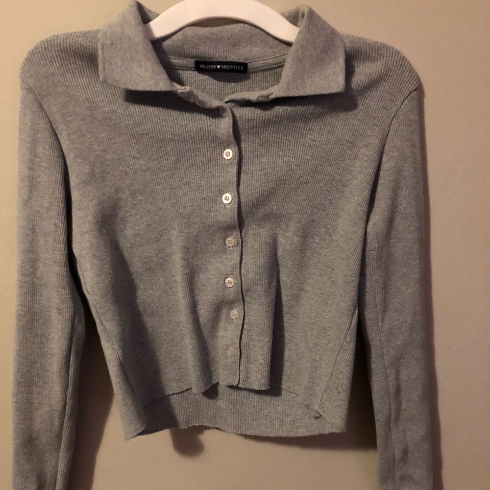 Brandy Melville Grey Caroline Top